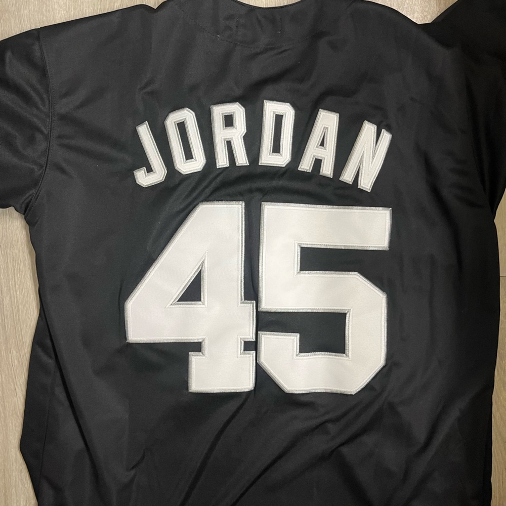 Jordan White and Black Athletic Jersey
